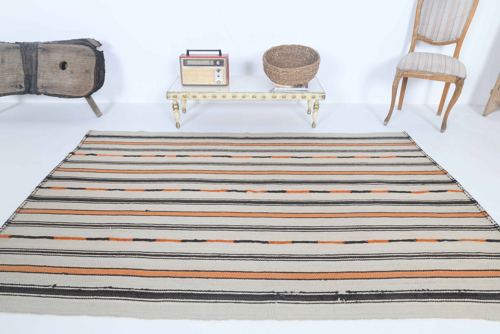 4.8x7.3 ft, TURKISH KILIM Rug - 4