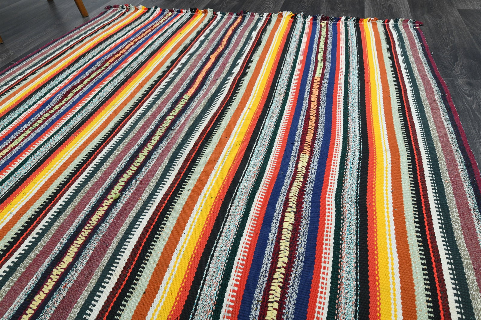 5.3x8.9 ft, TURKISH KILIM Rug - 5