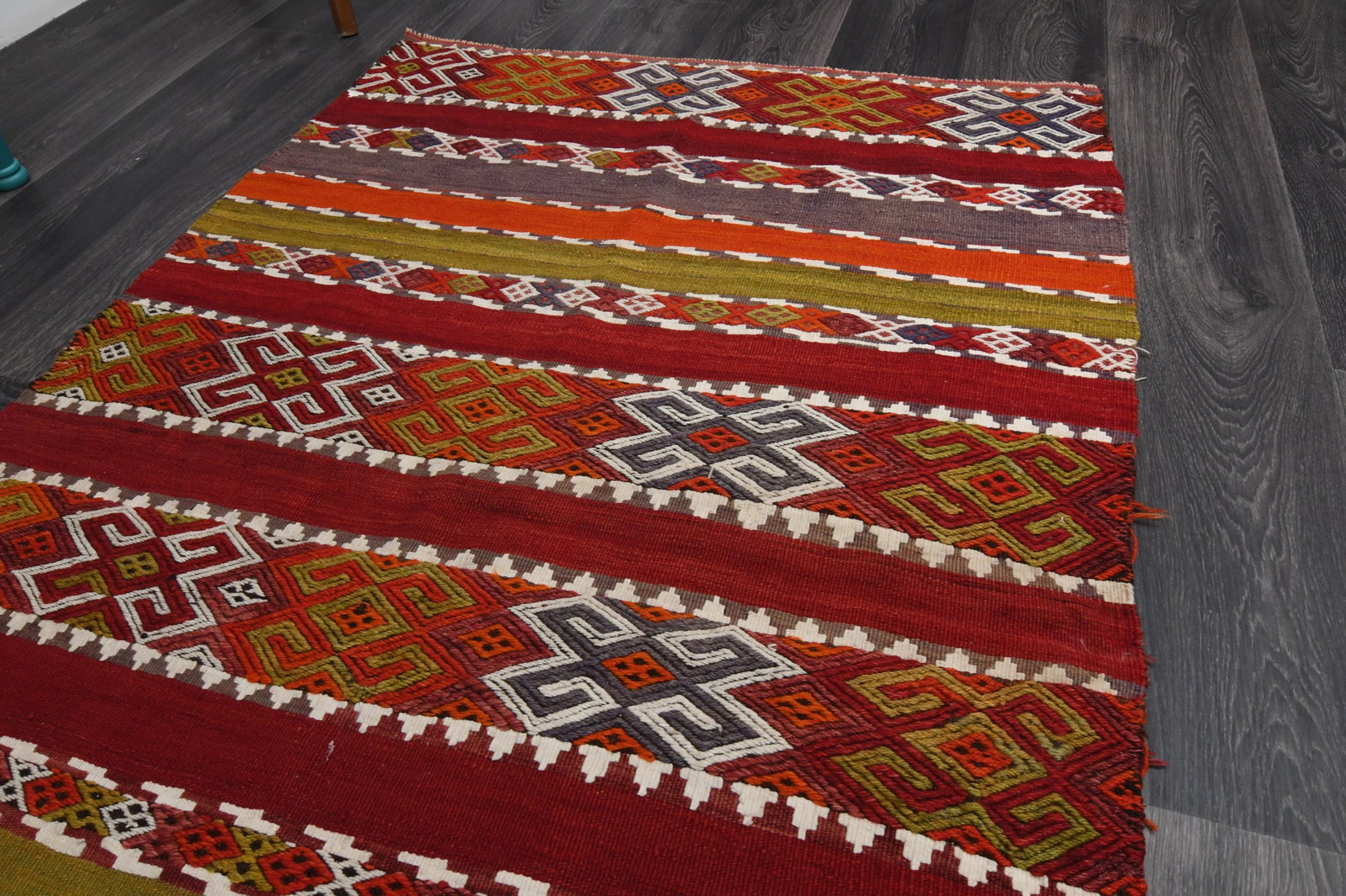 3.5x6 Ft, Vintage Rug, Accent - 12