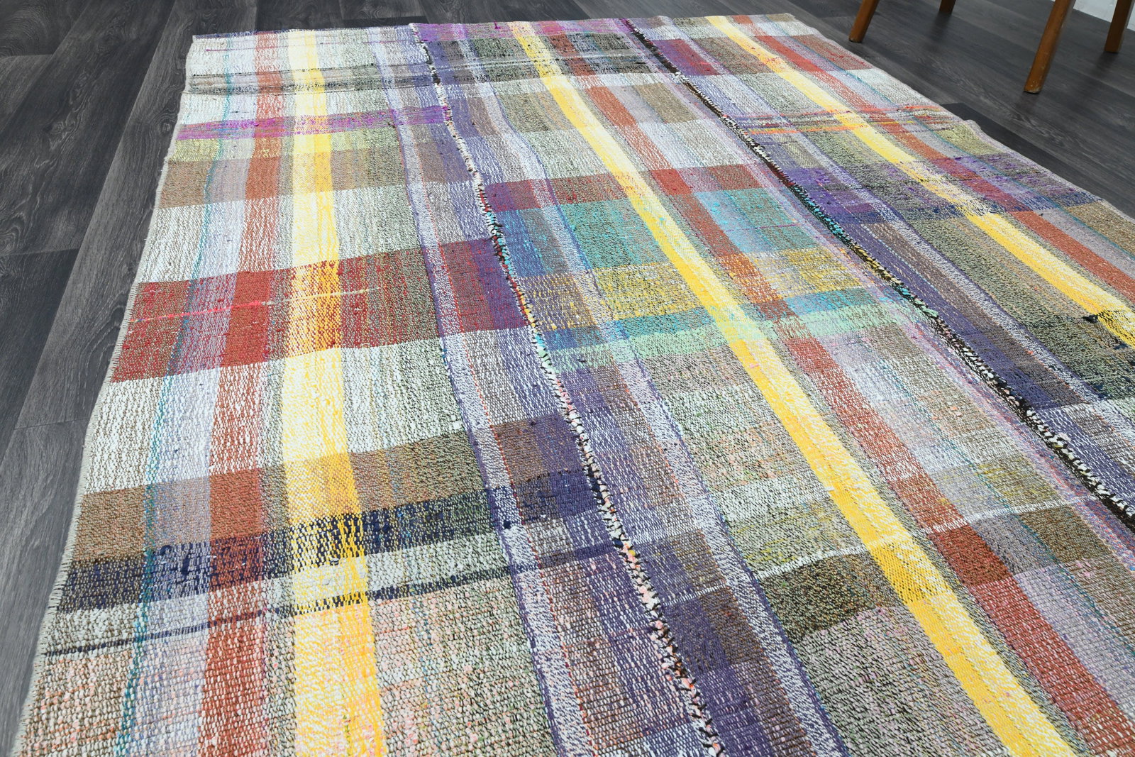 4.9x9.8 ft, TURKISH Flatweave Kilim Rug - 4