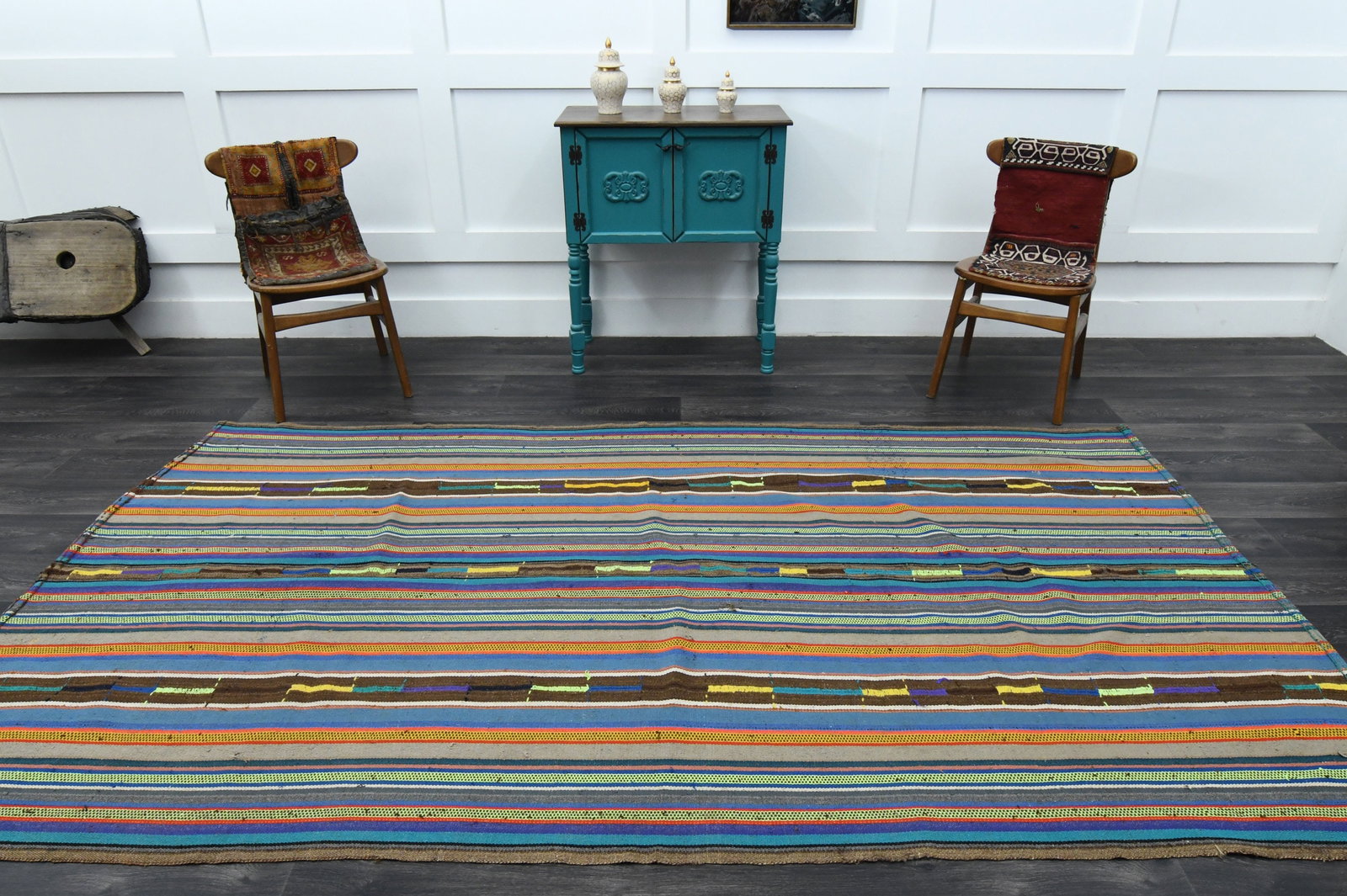 5.6x10 ft, TURKISH KILIM Rug - 3