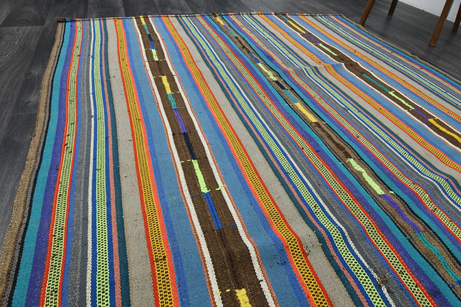 5.6x10 ft, TURKISH KILIM Rug - 4