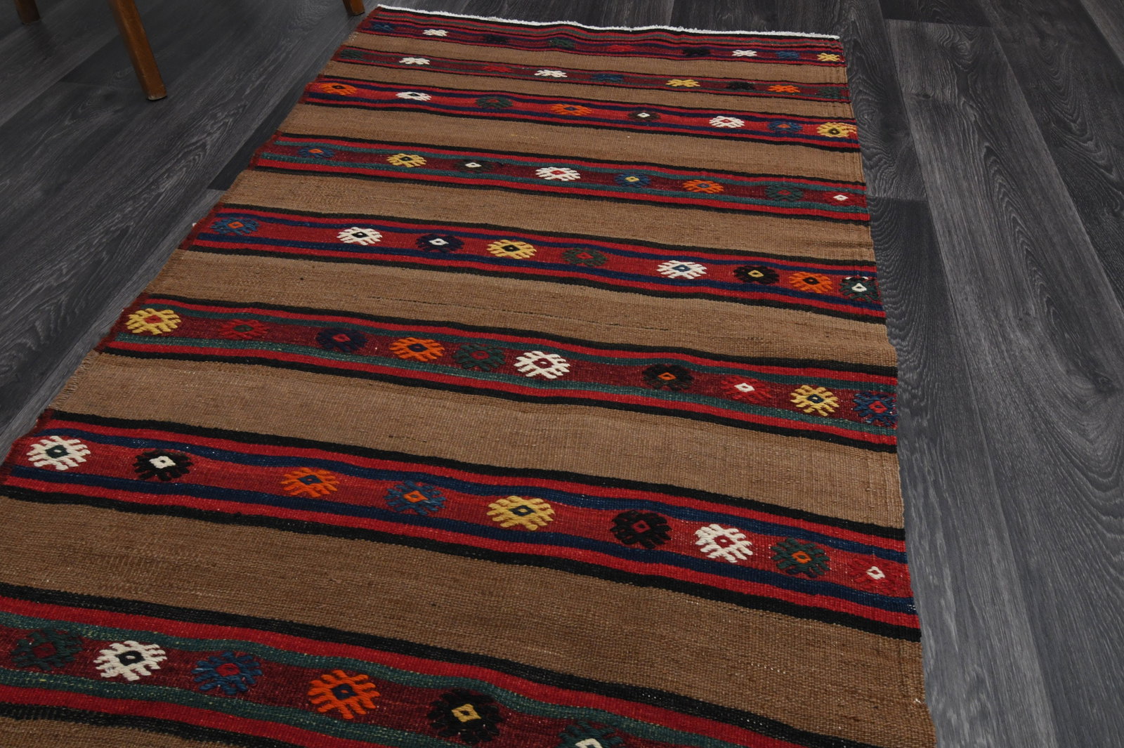 2.9x8.3 ft, TURKISH KILIM Runner - 12