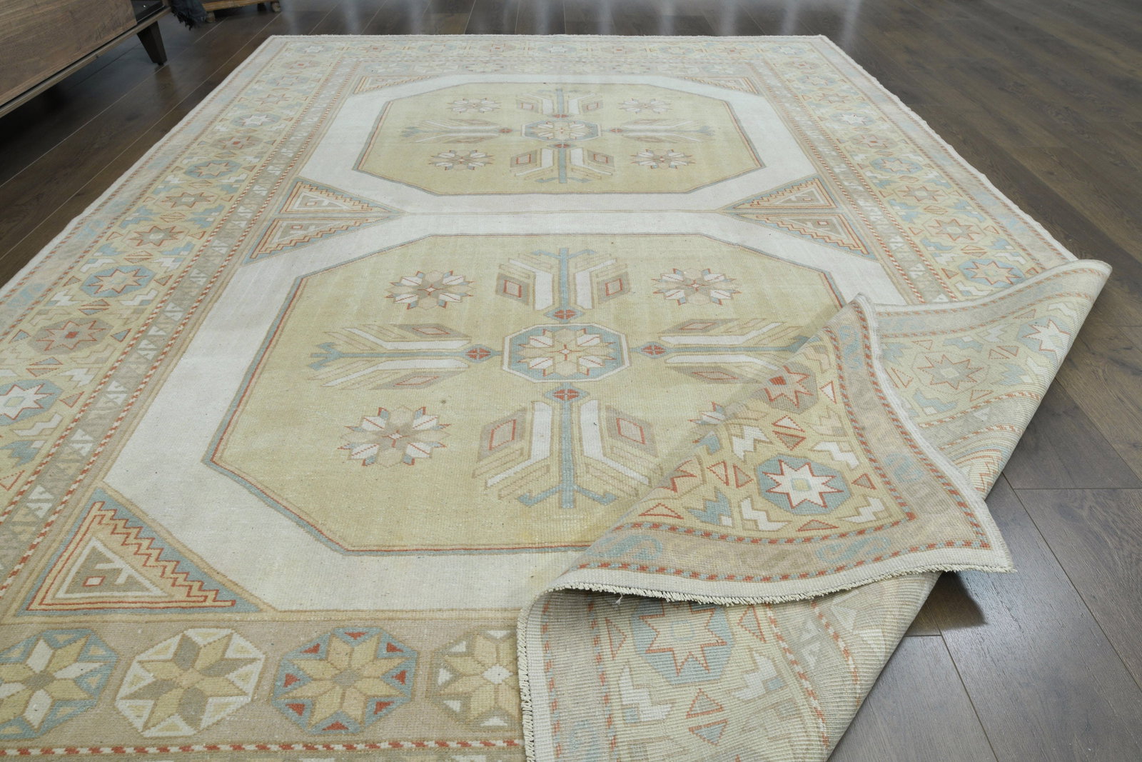 6'6x9'9 ft, NEUTRAL TURKISH RUG - 4