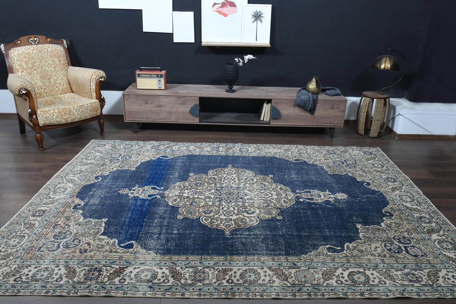 7'2x10'3 ft, BLUE AREA RUG - 2