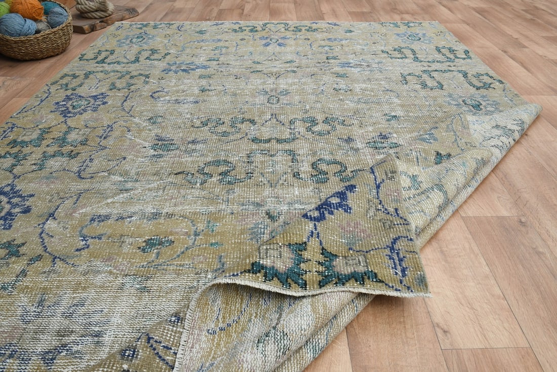 6'3x8'8 ft, GREEN BLUE RUG - 4