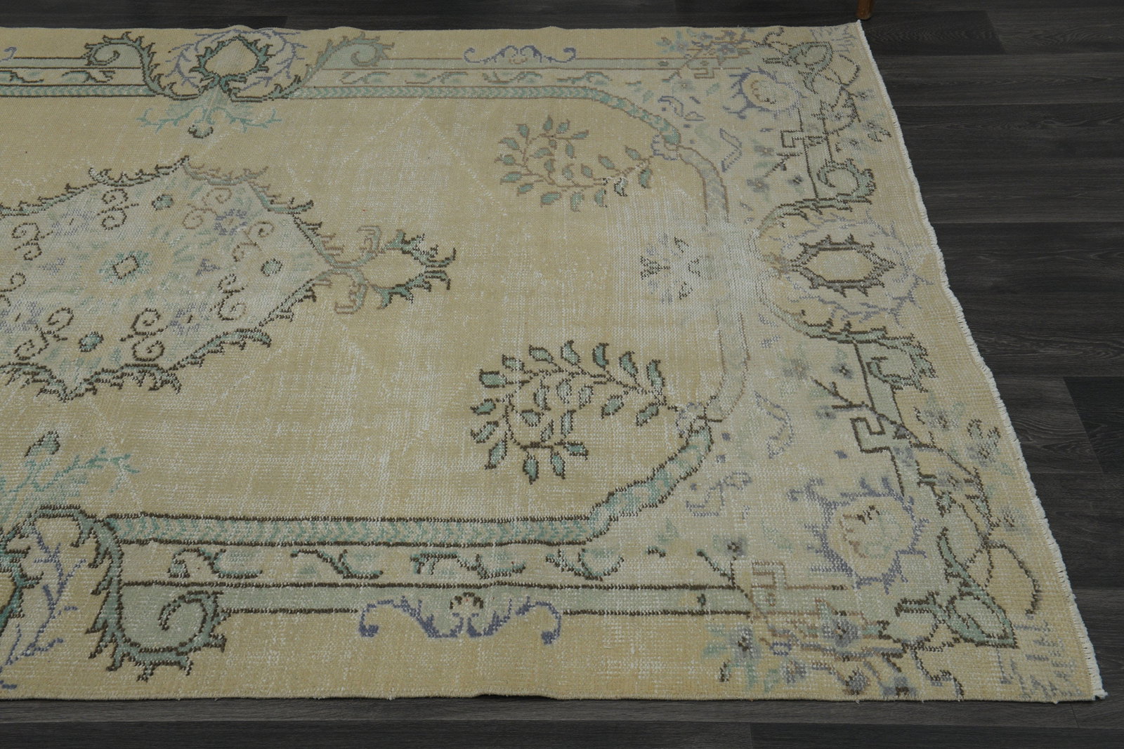 6x8 Orange Green TURKISH Rug - 4