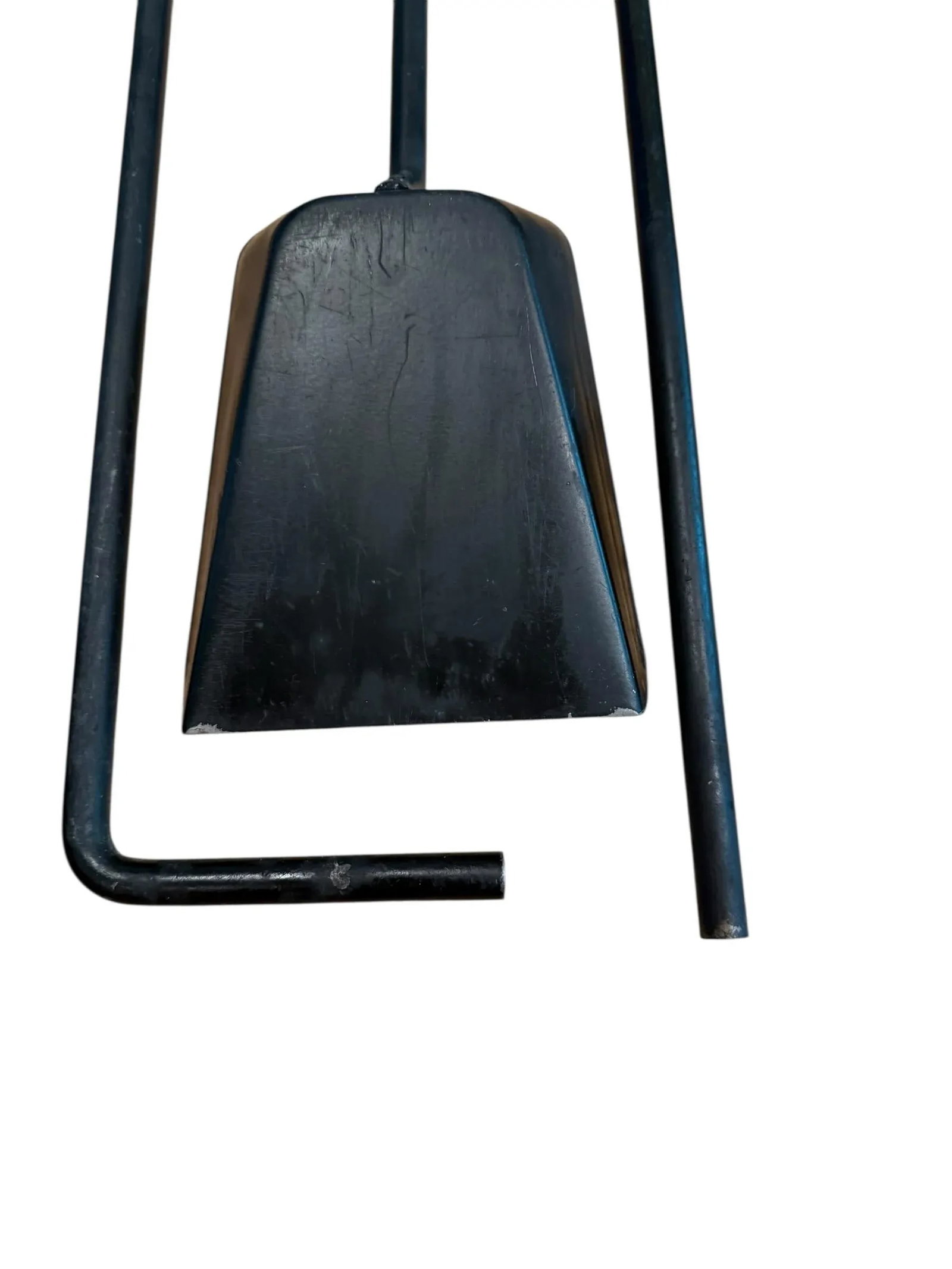 1970s Dutch Designer Ann Maes Black Modern Steel Minimalist Fireplace Tool Set- 6 Pieces - 7