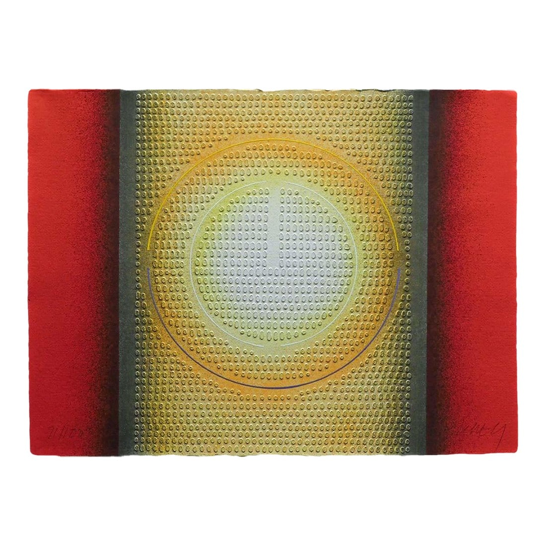 1980s Paul Maxwell"Homage to Euclid #2"signed Numbered Original Stencilcasting #71/100: Homage To Euclid #2 by Paul Maxwell Limited Edition Stencil Casting Hand signed by the Artist Size: 22-1/2" x 30" Edition Number: 71/100 Circa 1980s Condition is Excellent 100 percent guarantee of