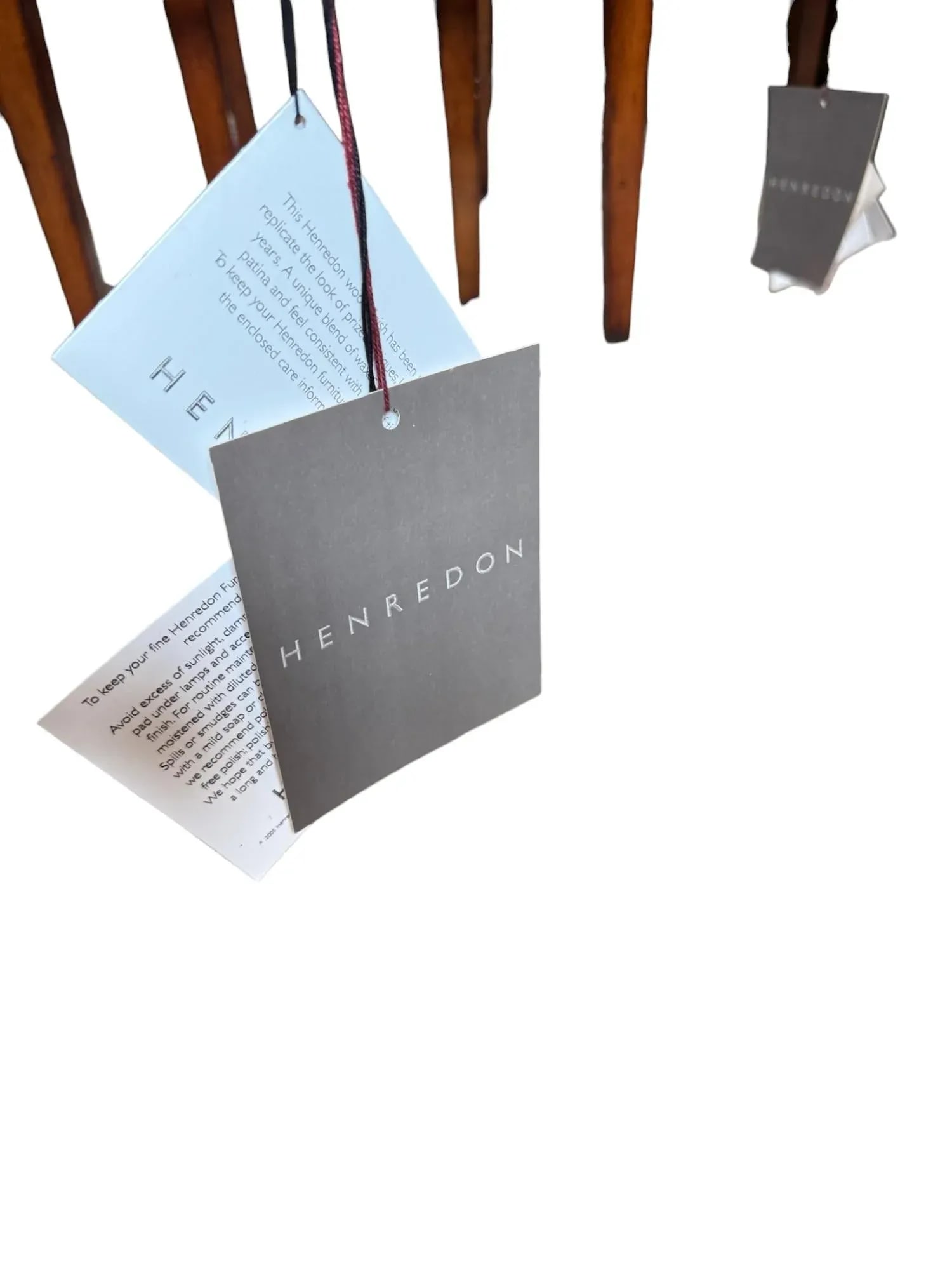 New Henredon Acquisitions Leather Wood and Brass Bar Stools - A Set of 3 - 17