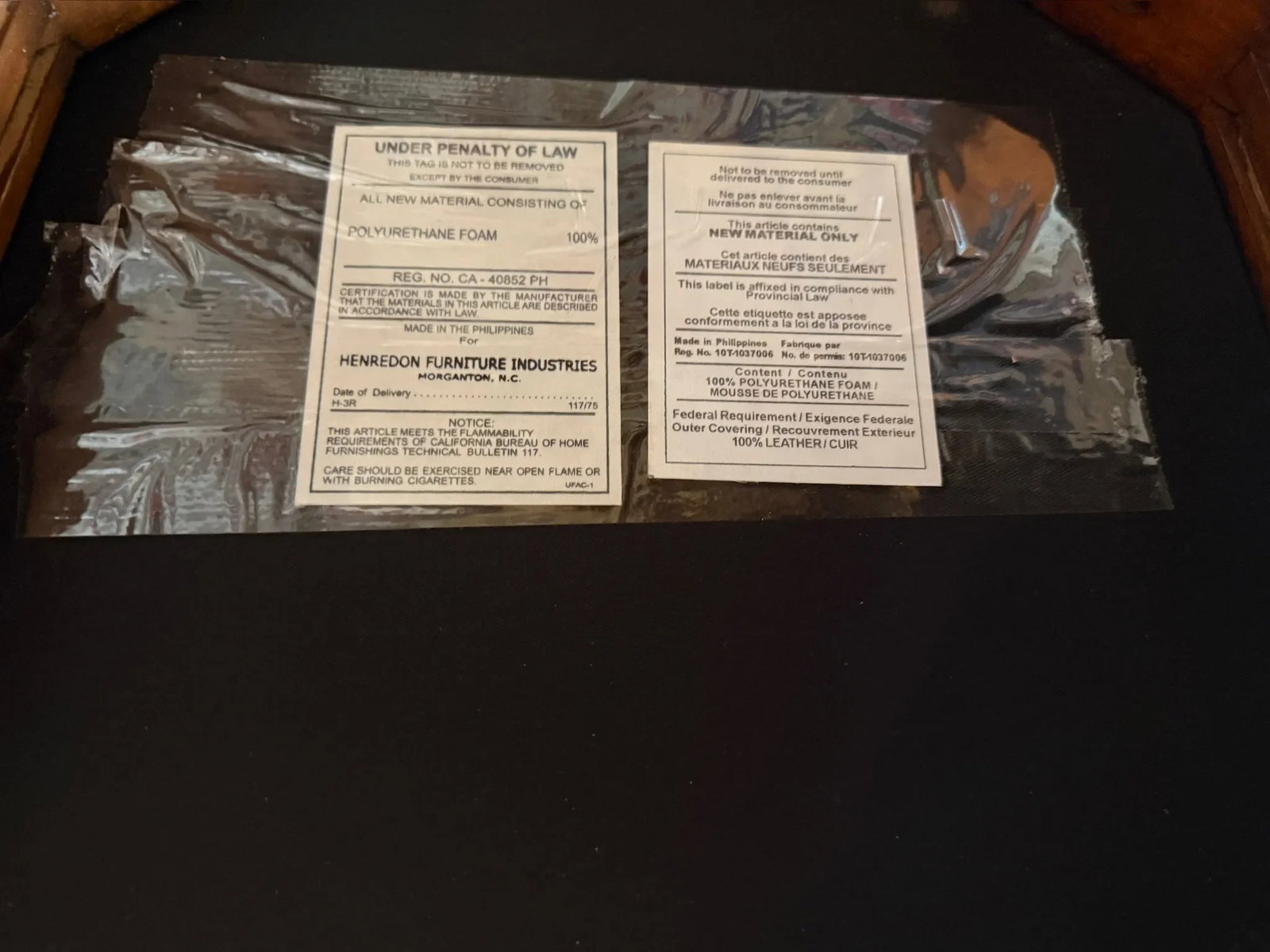 New Henredon Acquisitions Leather Wood and Brass Bar Stools - A Set of 3 - 18