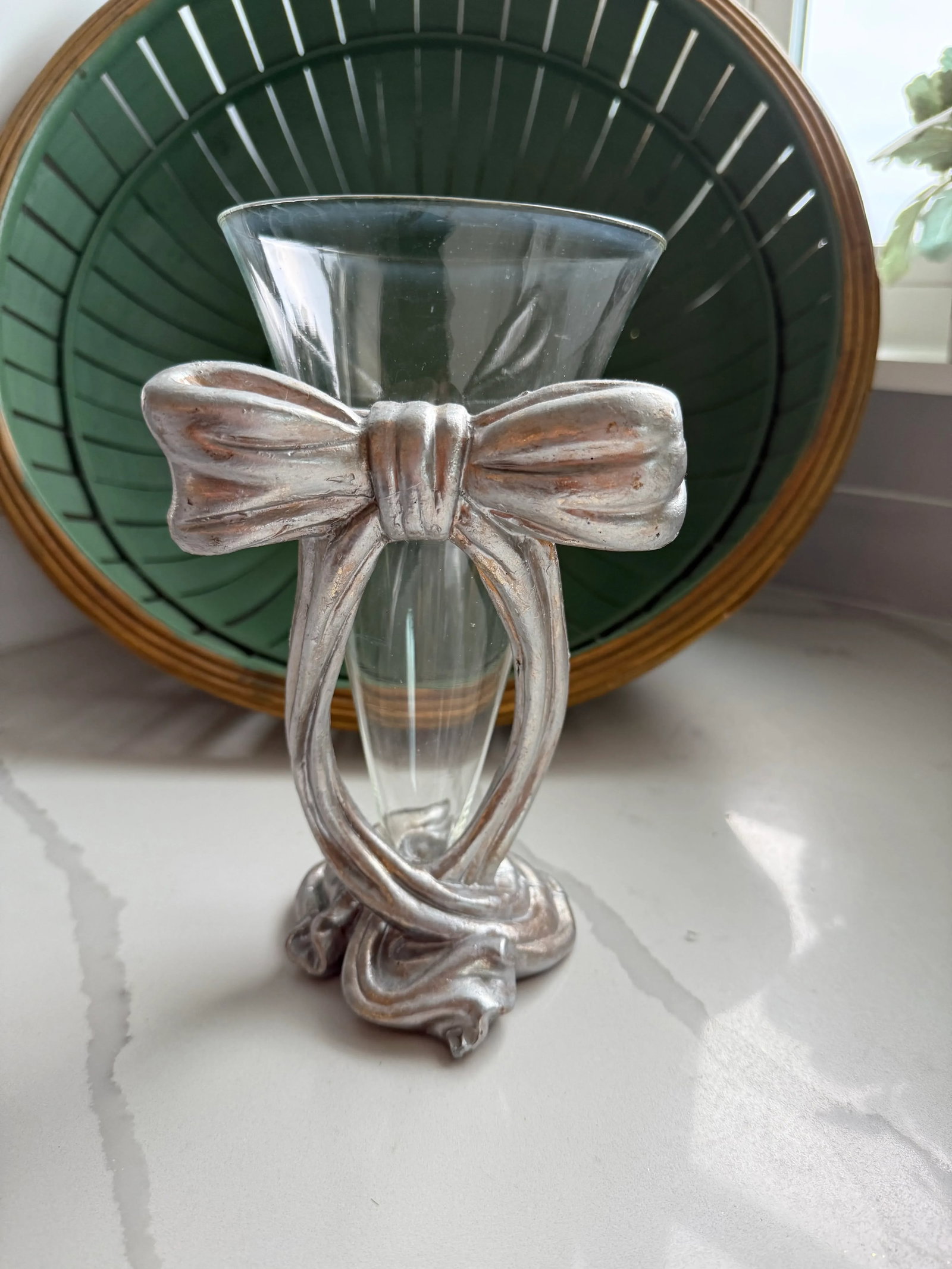 Coveted Silver Bow Vase - 2