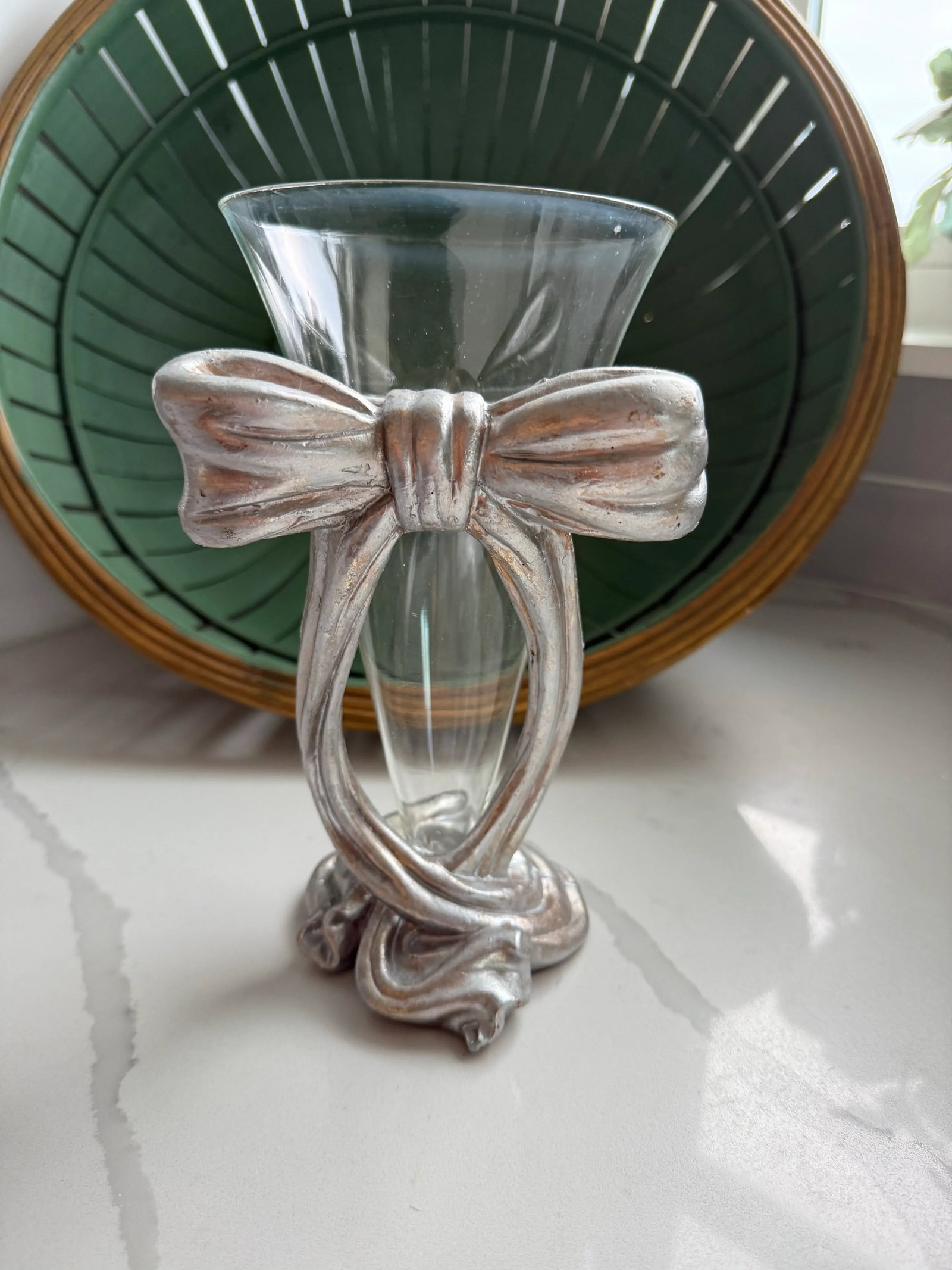 Coveted Silver Bow Vase - 4