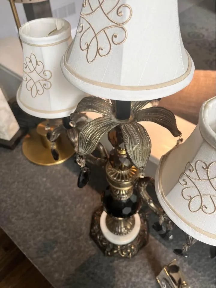 Vintage Italian Hollywood Regency Girandole Table Lamp - 4