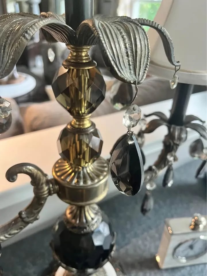 Vintage Italian Hollywood Regency Girandole Table Lamp - 7