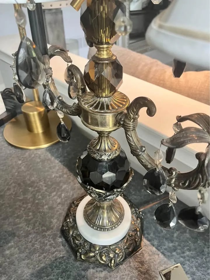 Vintage Italian Hollywood Regency Girandole Table Lamp - 8