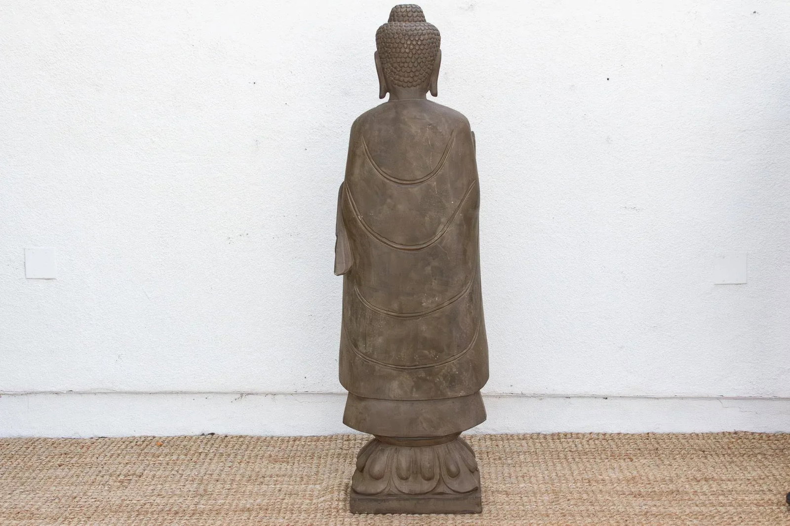 Monumental Stone Buddha W/Peaceful Presence - 6