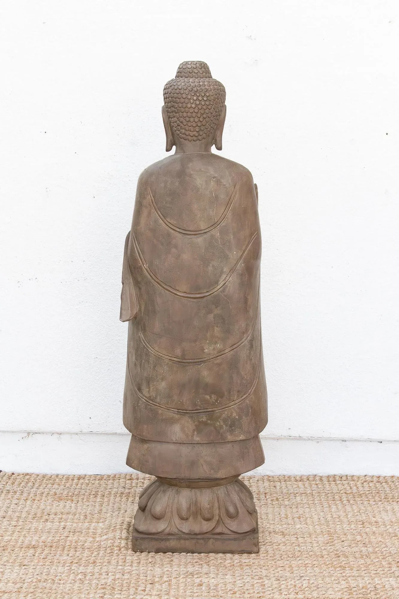 Monumental Stone Buddha W/Peaceful Presence - 7