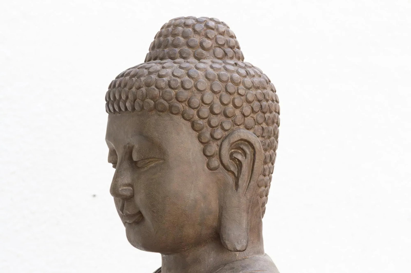 Monumental Stone Buddha W/Peaceful Presence - 9