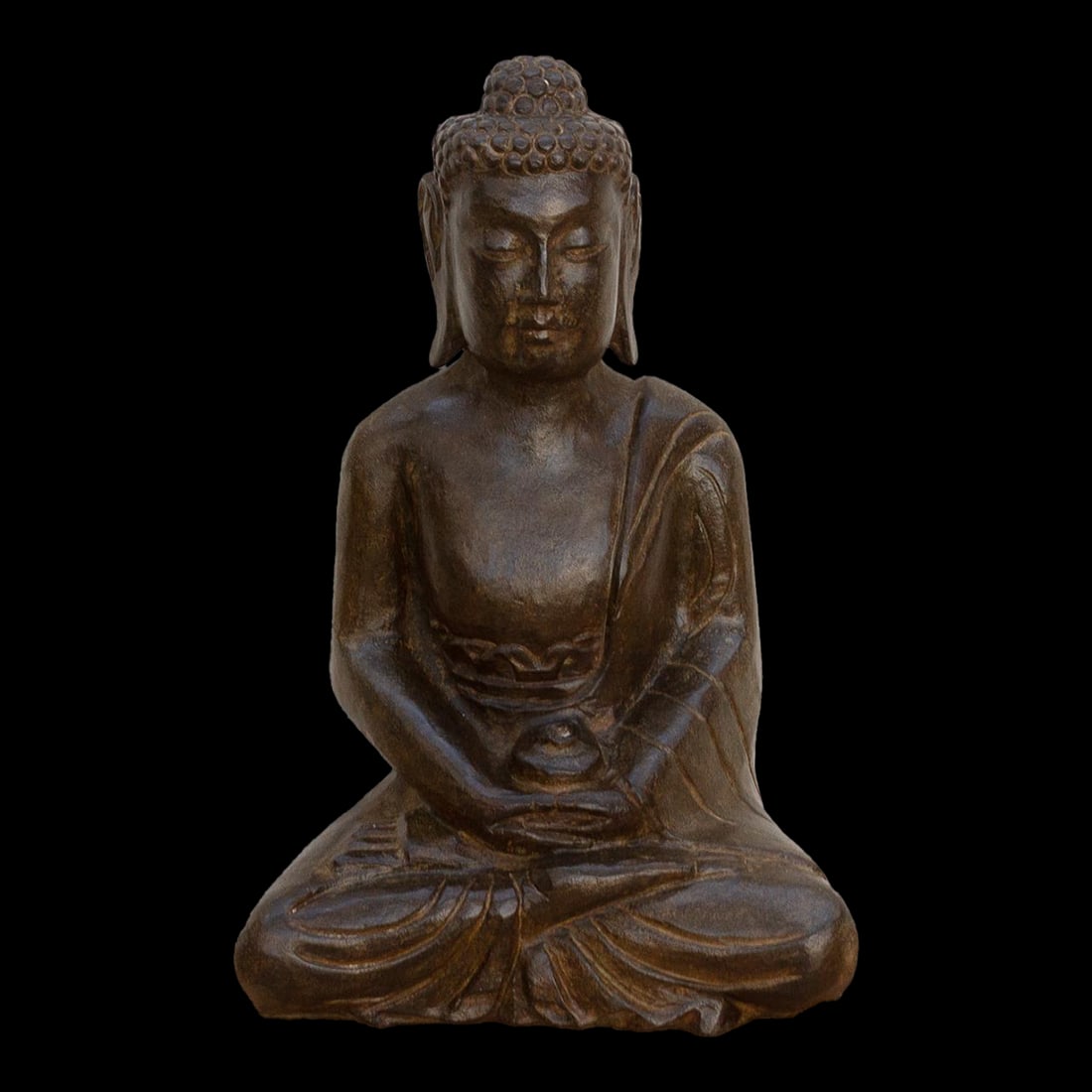 Handcarved Stone Seated Buddha: Introduce a profound sense of peace and spiritual artistry to your space with this magnificent hand-carved stone Buddha. Standing at 16 inches high, with a width of 11 inches and a depth of 6.5