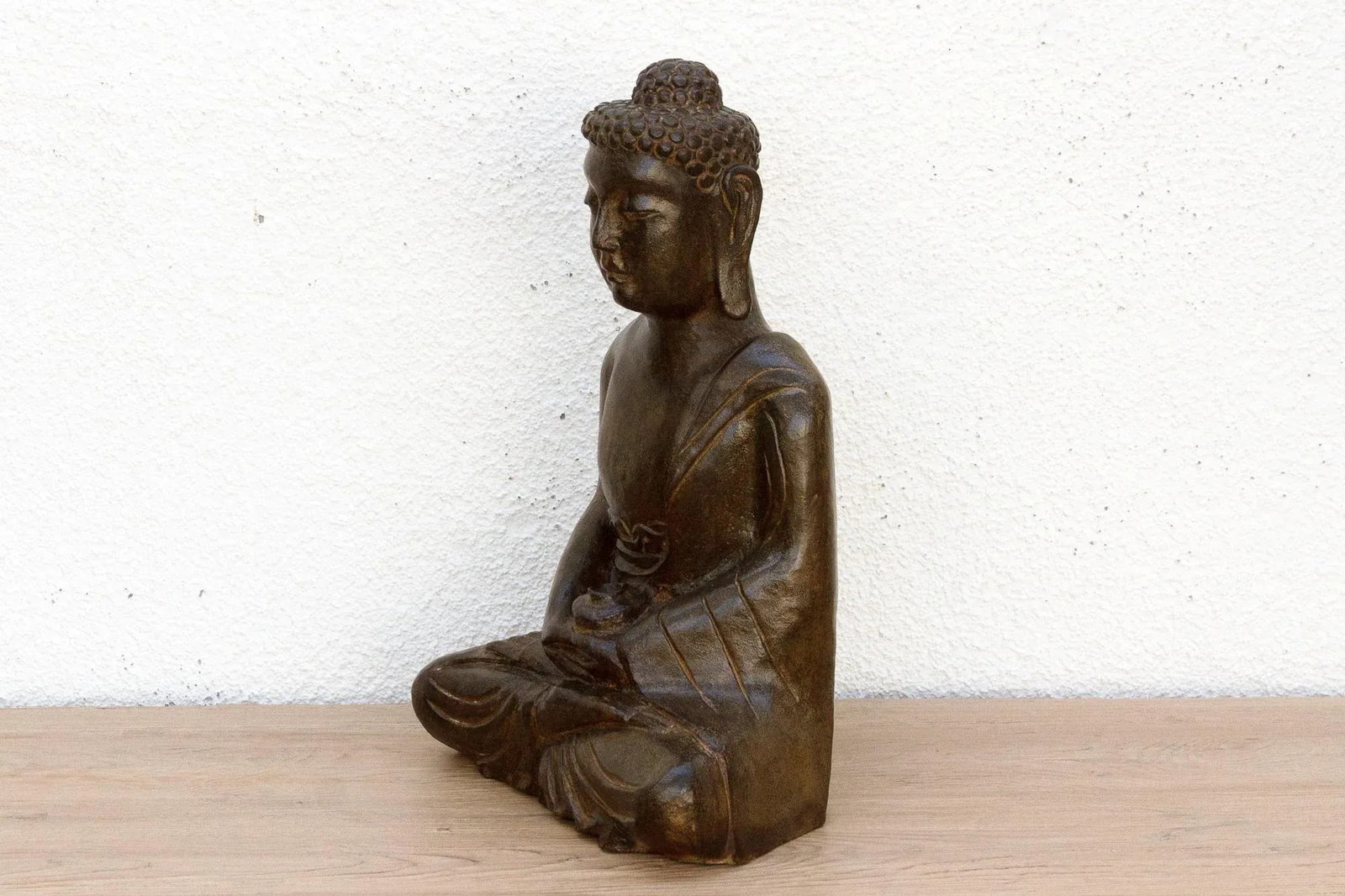 Handcarved Stone Seated Buddha - 8