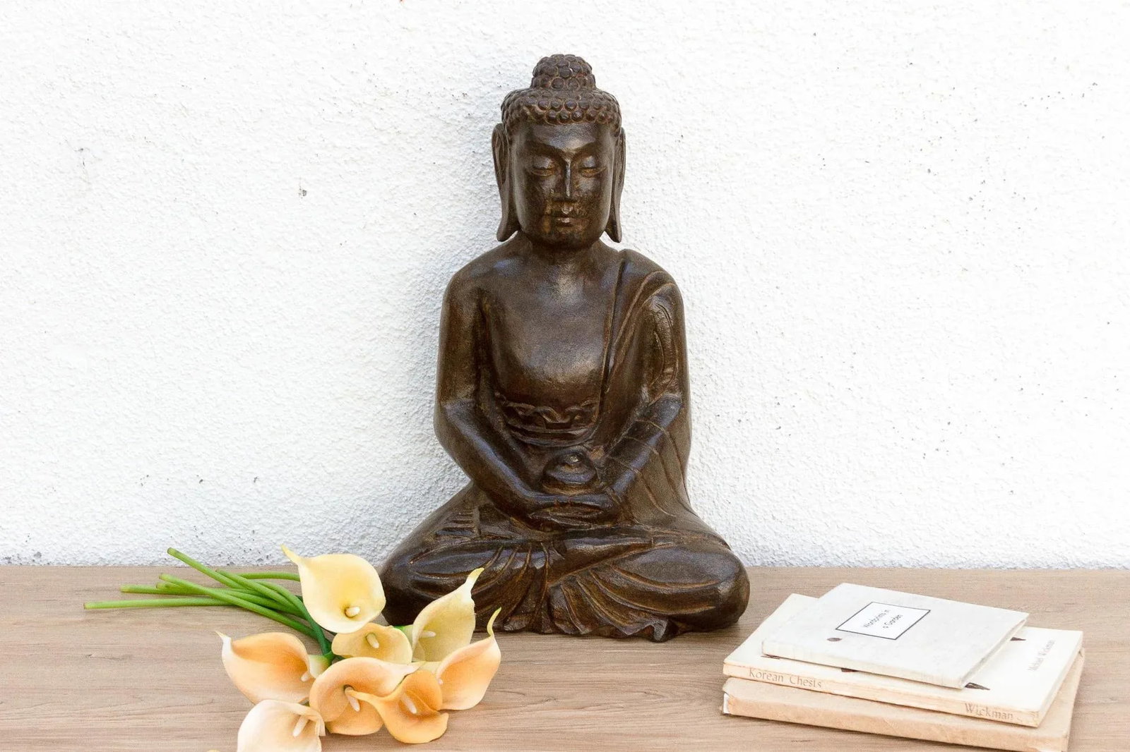 Handcarved Stone Seated Buddha - 9