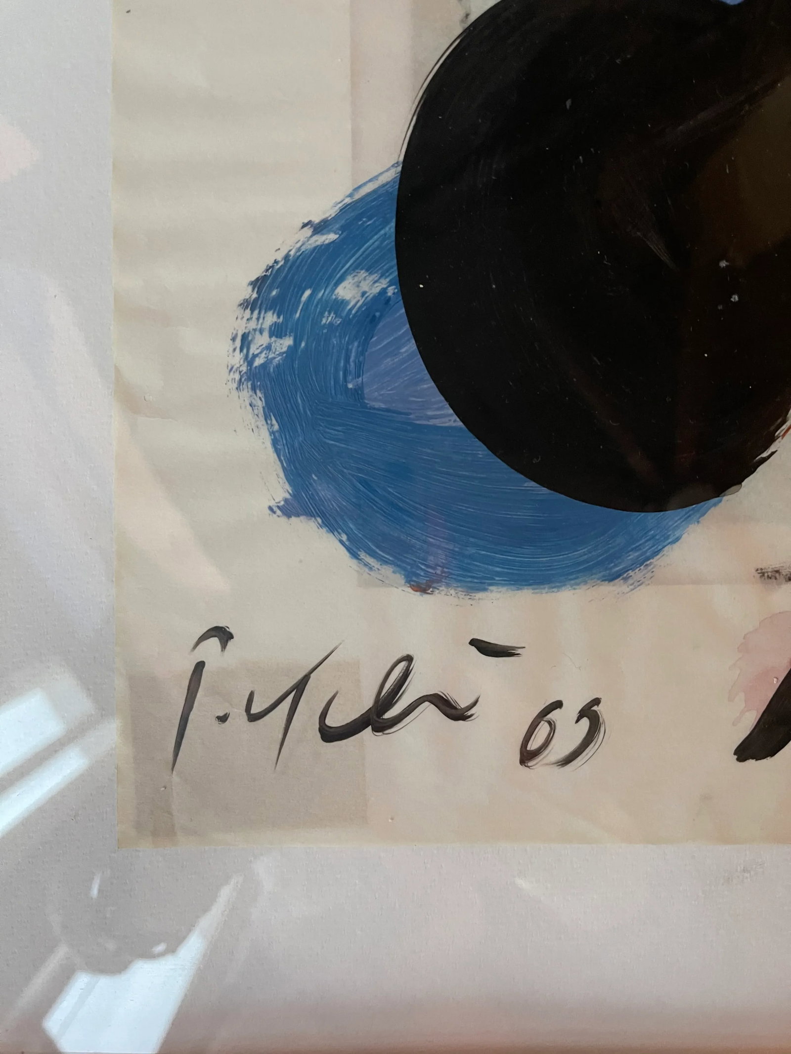 Mid 20th Century Abstract Expressionist Figurative Mixed-Media Painting by Peter Keil, Framed - 2