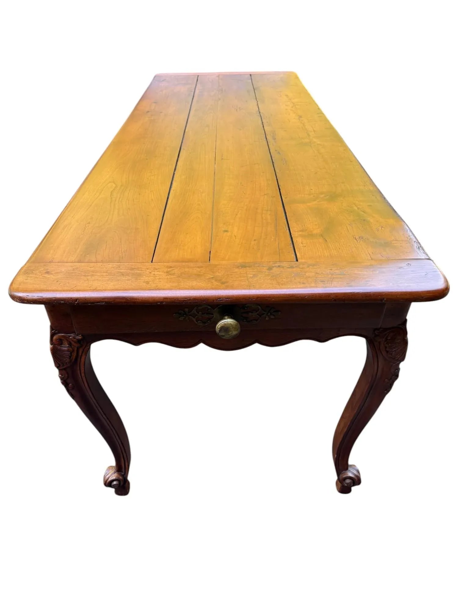 Walter E. Smithe Restored Early 19th Century Louis XV French Dining Console Table With Drawers - 4