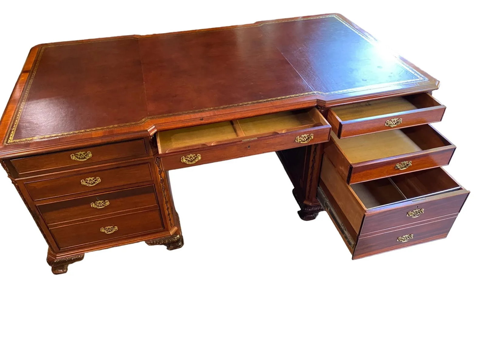 George III Style Partner Desk - 3