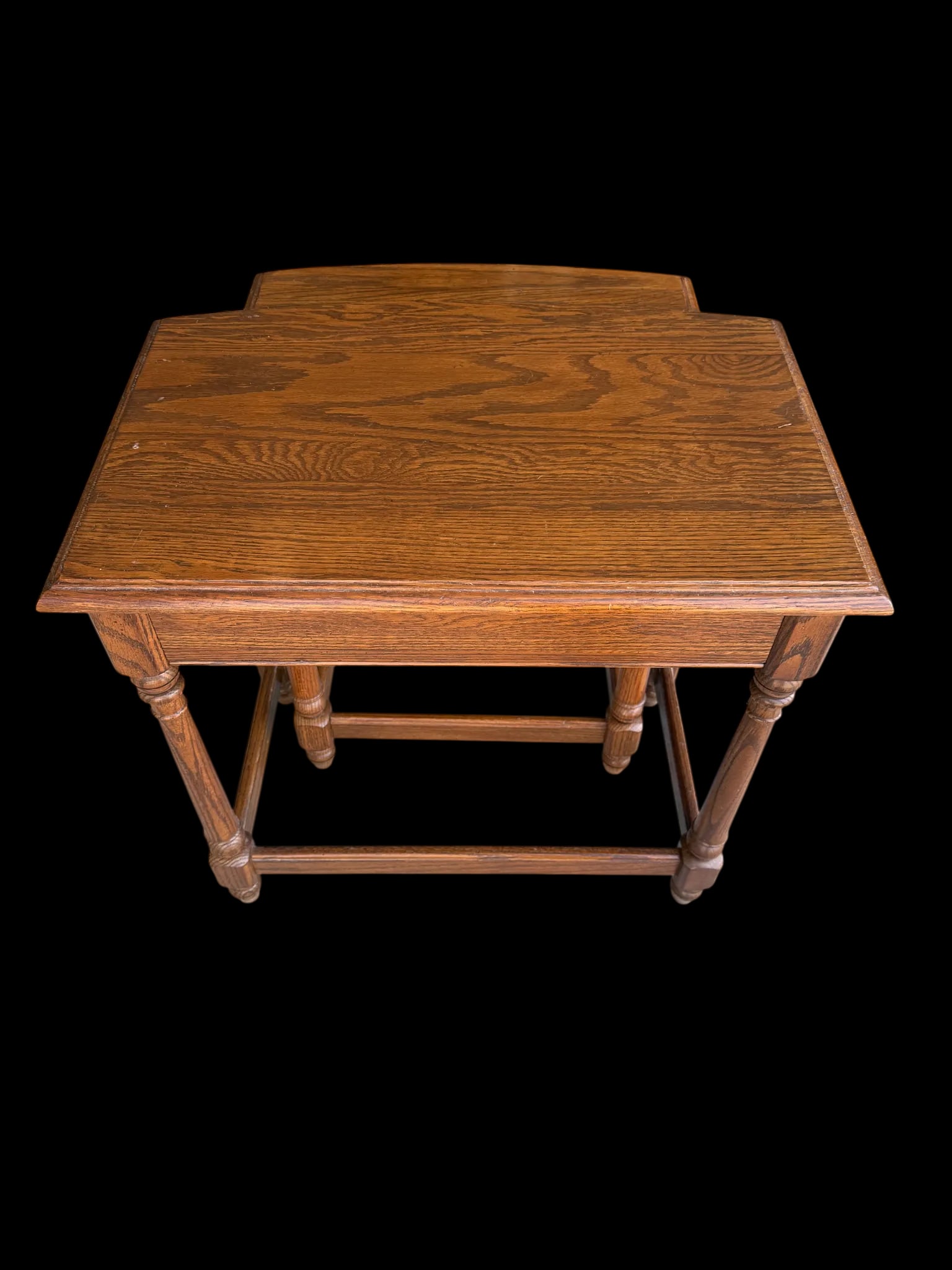 Ethan Allen Oak Nesting Tables - A Pair - 4