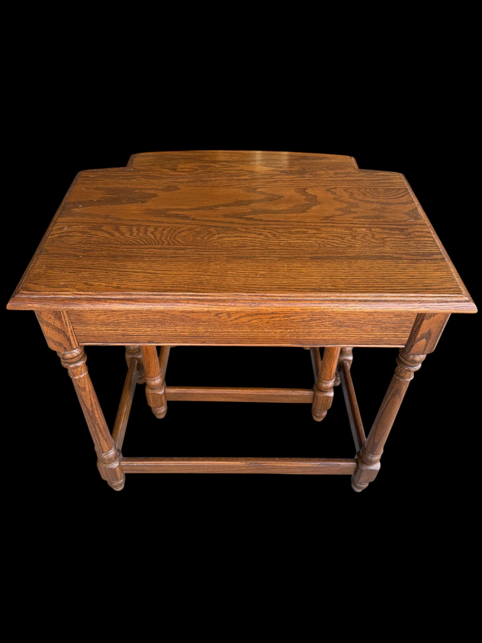 Ethan Allen Oak Nesting Tables - A Pair - 5