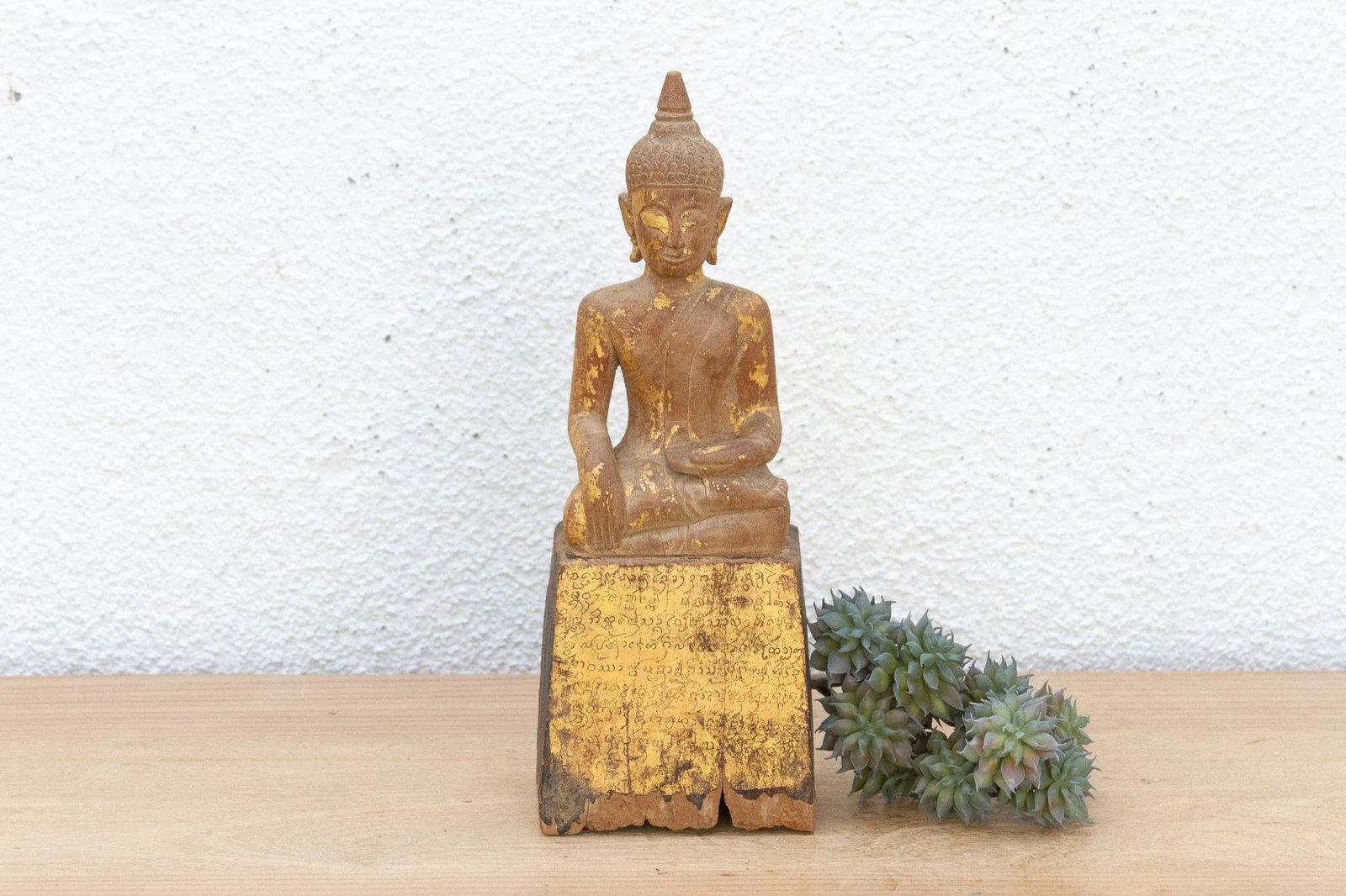Burmese Blessing, Antique Gilded Buddha - 2