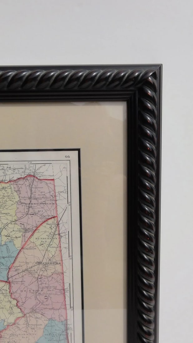 Maryland: Talbot, Queen Anne & Caroline, Framed Antique Map, Circa 1873 - 7