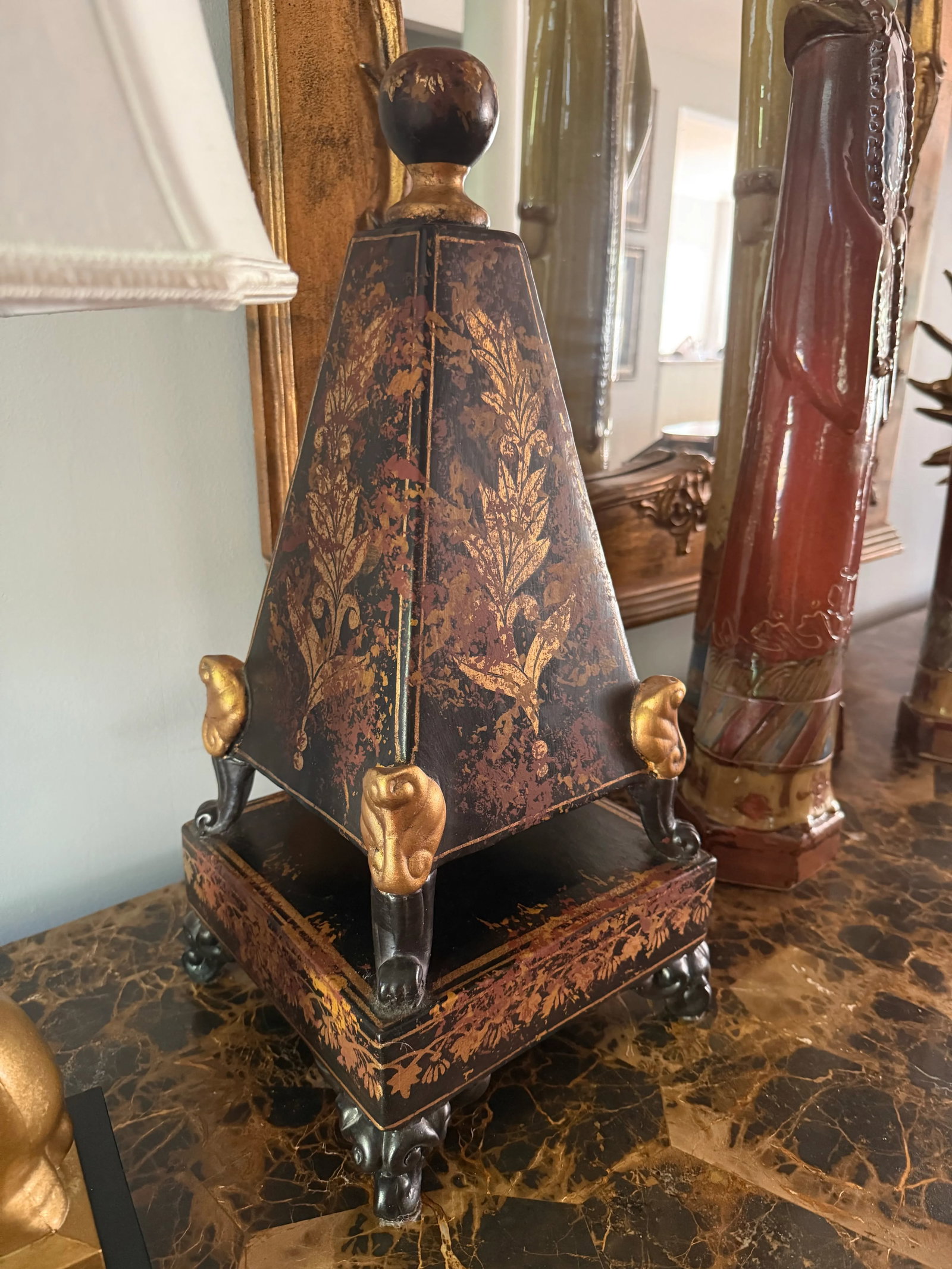 Chinoiserie Style Obelisk - 4