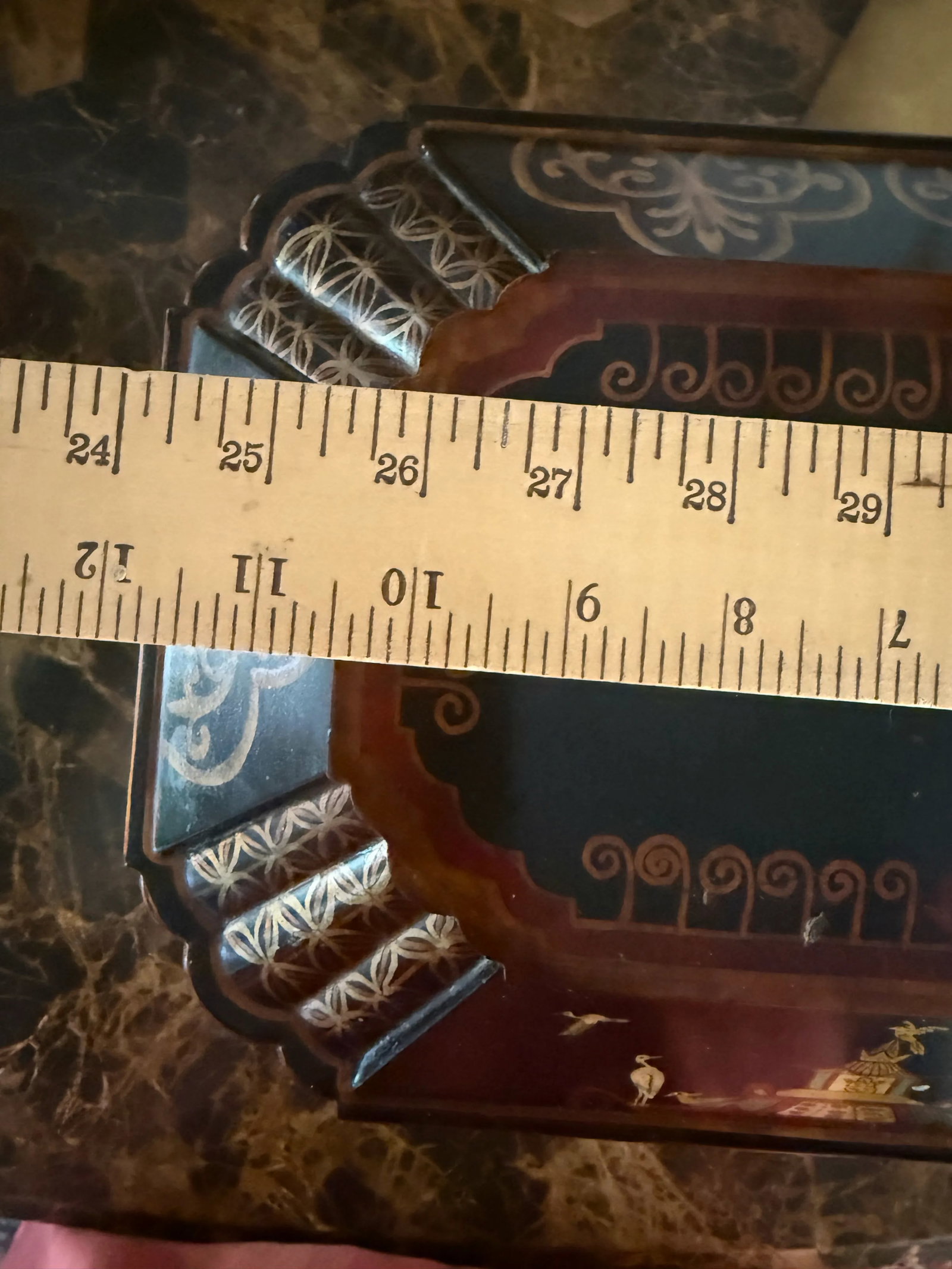 Vintage Asian Hand Painted Box - 12