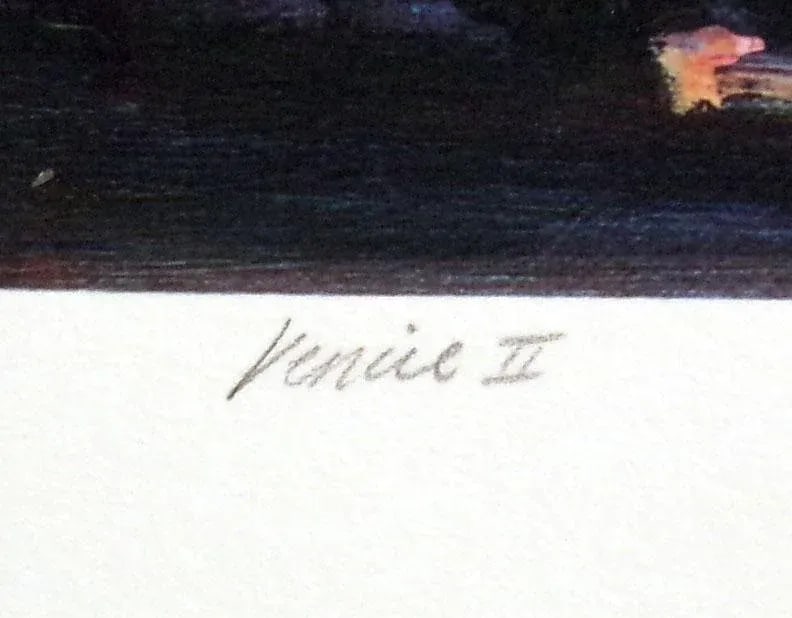 Late 20th Century "Venice II" Impressionist Style Serigraph Signed and Numbered by John Hammond - 5