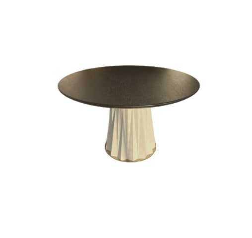 Sculptural Designer Dining Table – Attributed to Baker "Heliodor" Pedestal in Ivory & Gold - 8