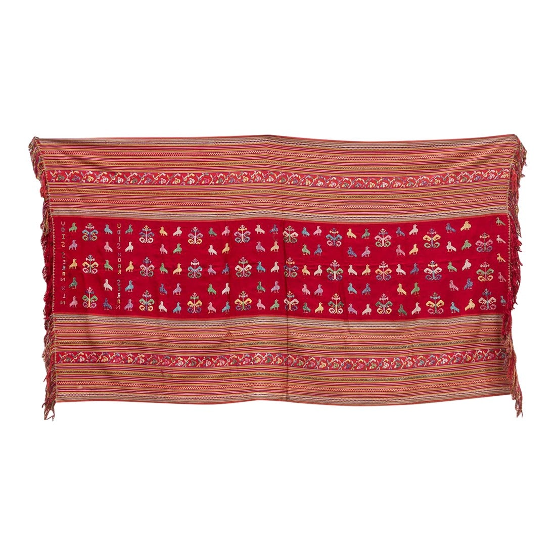 Antique Timor Tribe Figural Blanket: This exceptional piece is an authentic Antique Besikama Belu ceremonial textile from Timor, Indonesia. Measuring a generous 72 inches by 42 inches, this handwoven blanket or coverlet embodies the