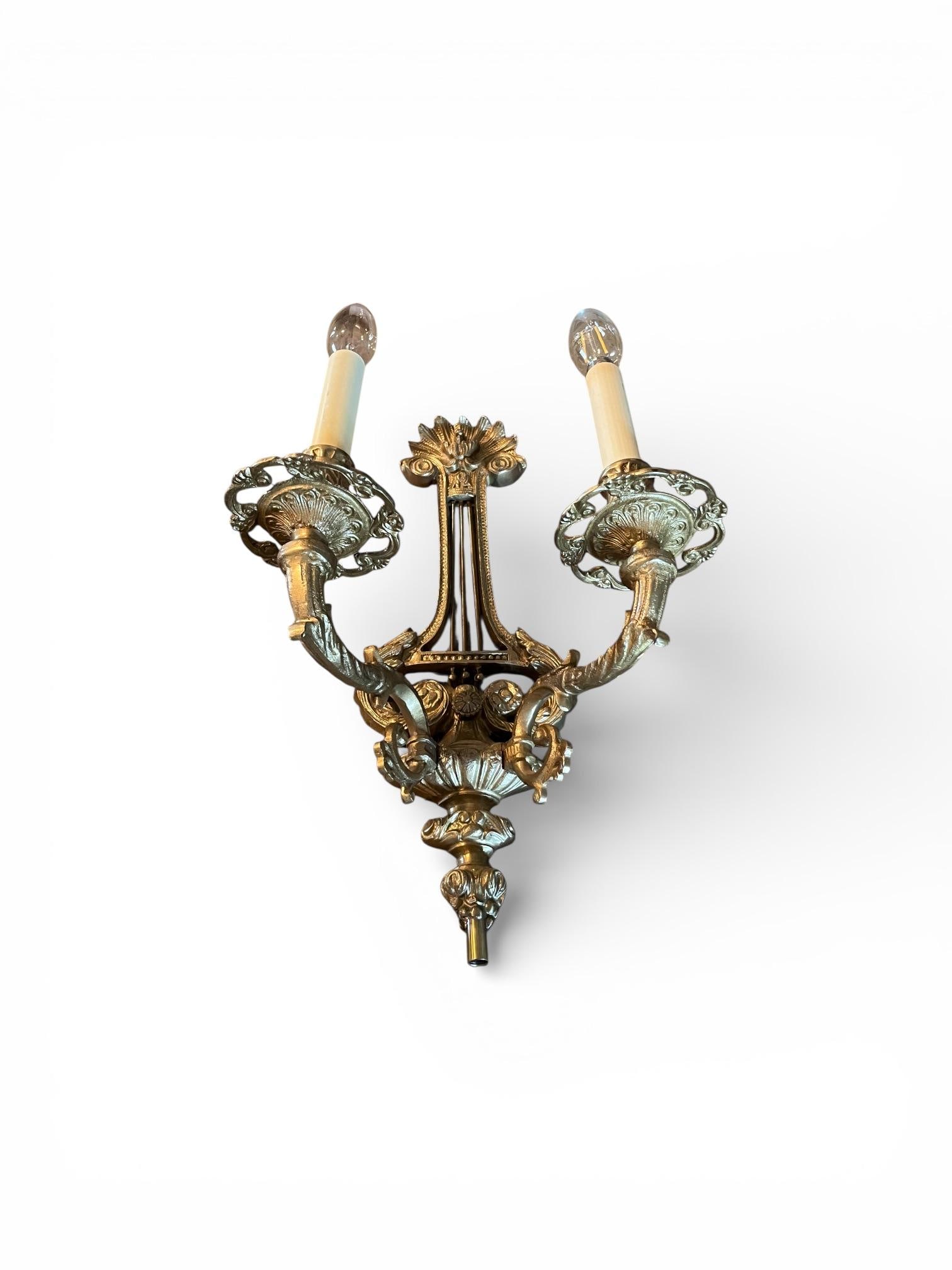 Pair of Vintage Fredric Cooper Gilt Wall Sconces/Chicago - 7