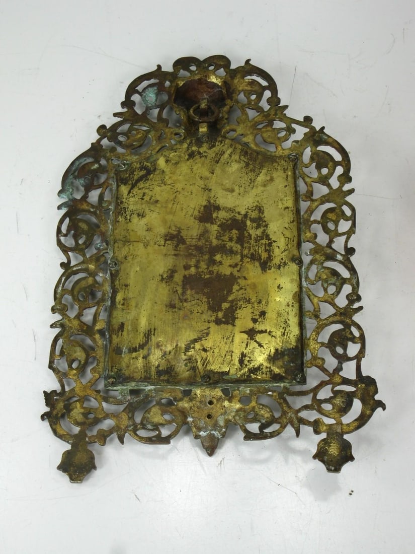 1900s Beveled Mirror Bacchus in Gilded Bronze Victorian Figural - 7