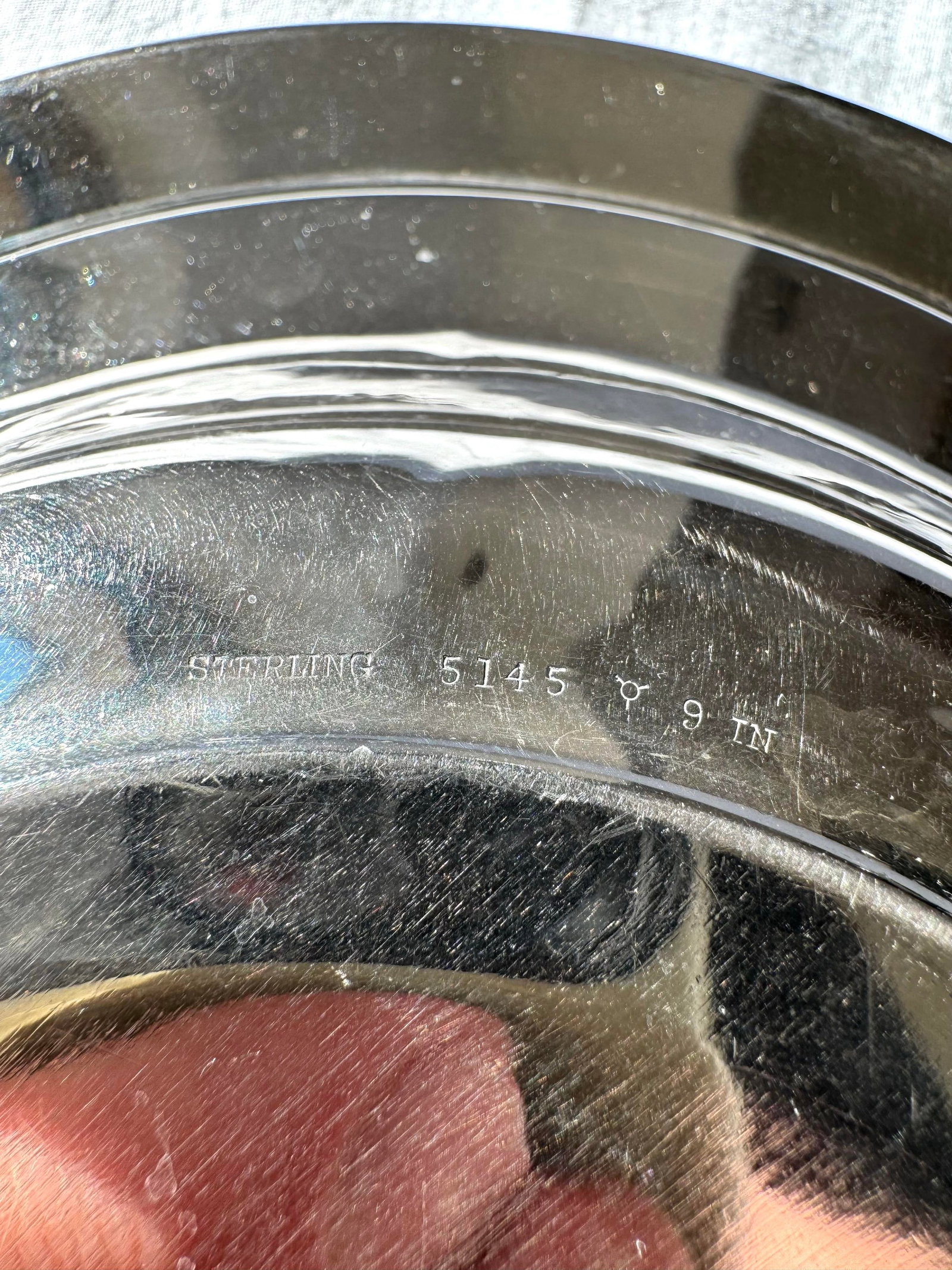 Vintage Sterling Silver Classic Plain Rim Bowl - 5