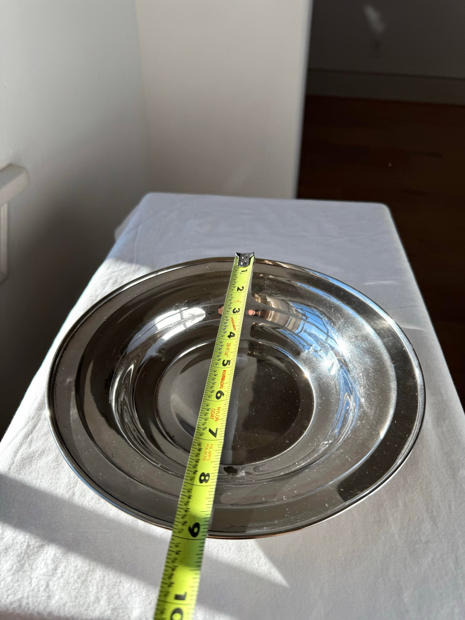 Vintage Sterling Silver Classic Plain Rim Bowl - 7