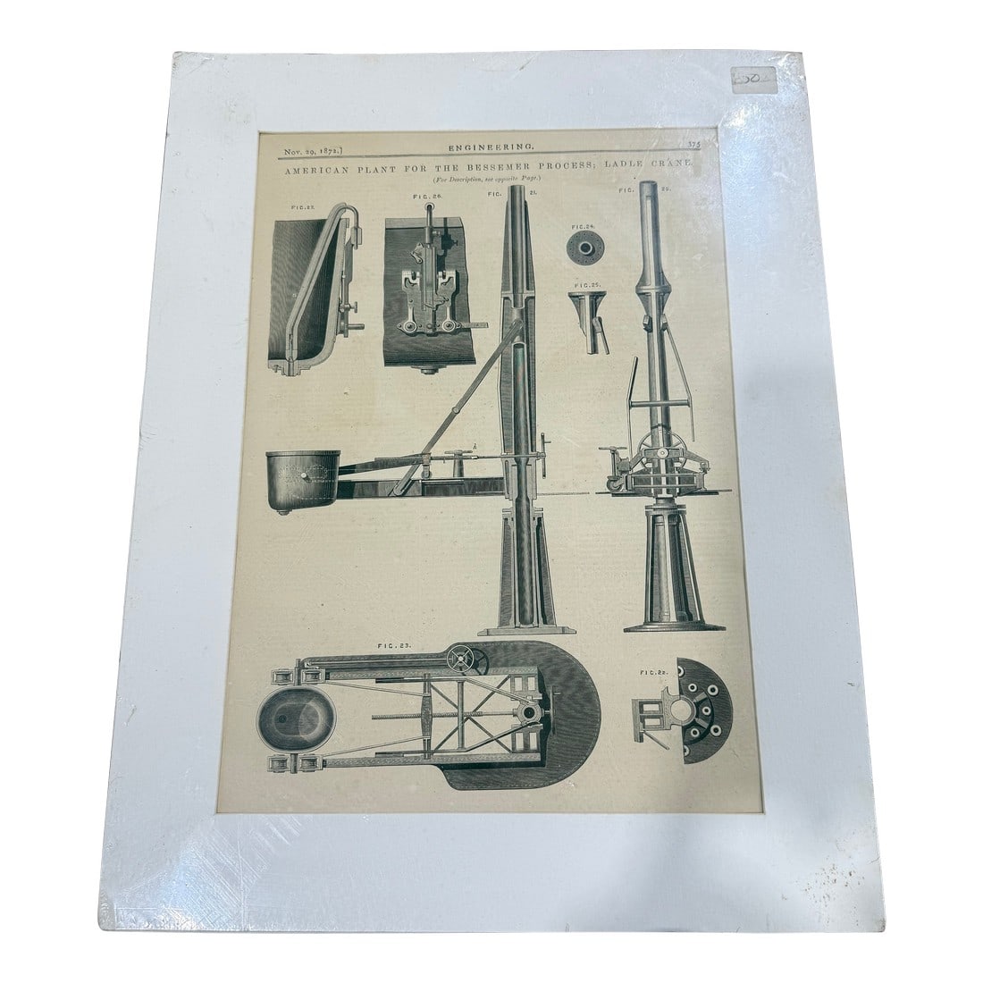 Original Engineering Reproduction Print Illustration Published 1870 to 1890: Original Engineering Print Illustration Published 1870 To 1890 Condition: Alterations: Original Condition Unaltered Imperfections: Some Imperfections Condition Notes: Excellent condition 