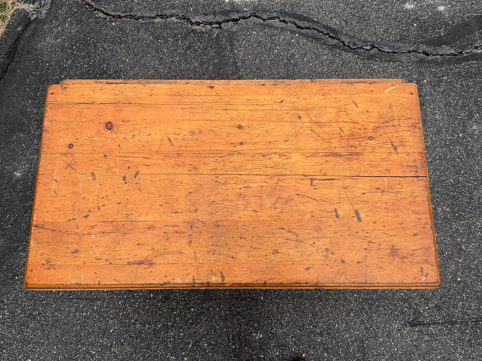 19th C. Highly Detailed English Pine Blanket Chest - 3