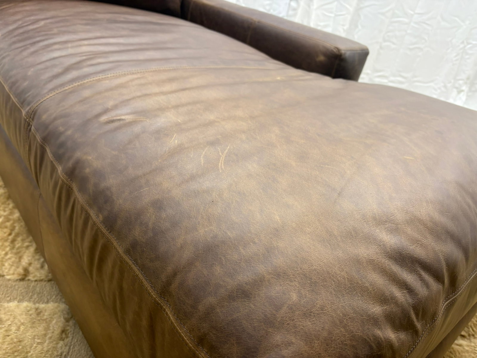 Rh Maxwell Leather Right-Arm Chaise - 3