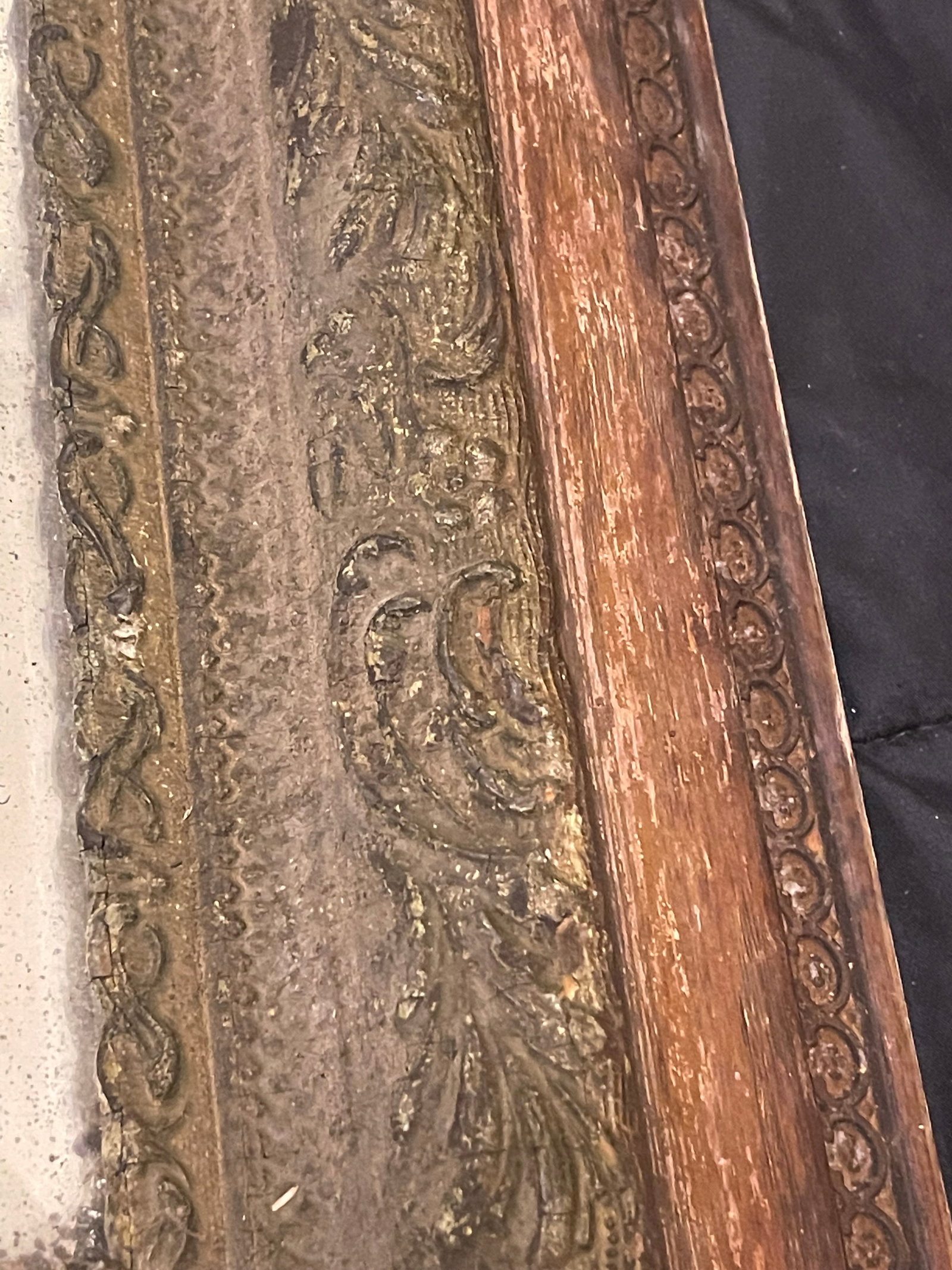 Antique Ornately Carved French Restoration Wooden Mirror W/ Hand Crafted Floral Motifs & a Natural A - 11