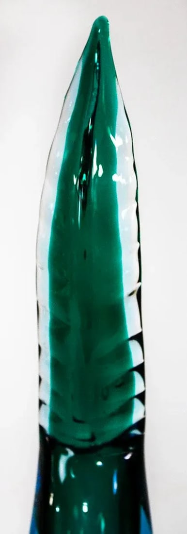 Mid Century Murano Teal Peacock - 7