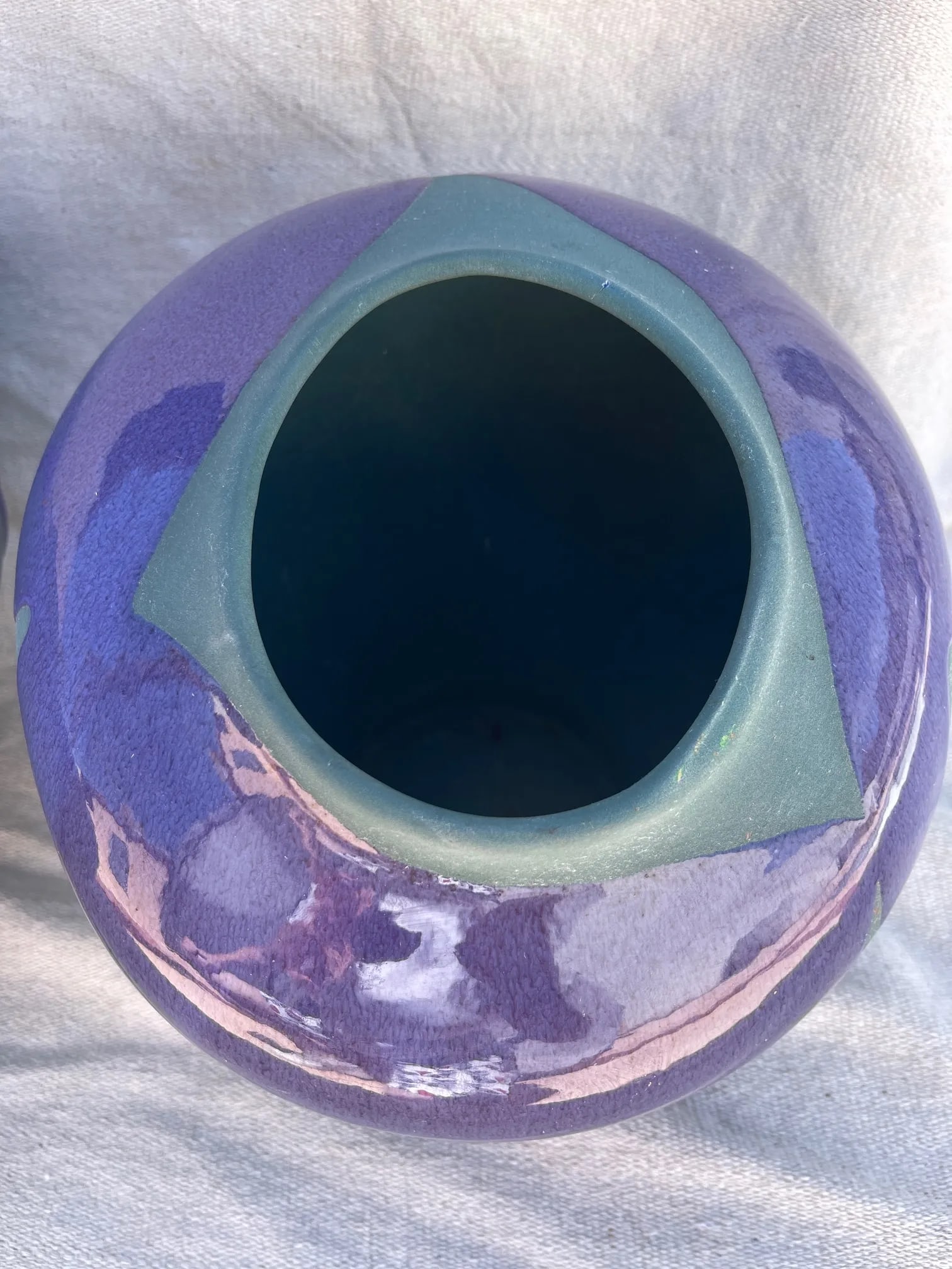 Mid-Century Haeger Purple Drip Pottery/Vases - Set of 2 - 7