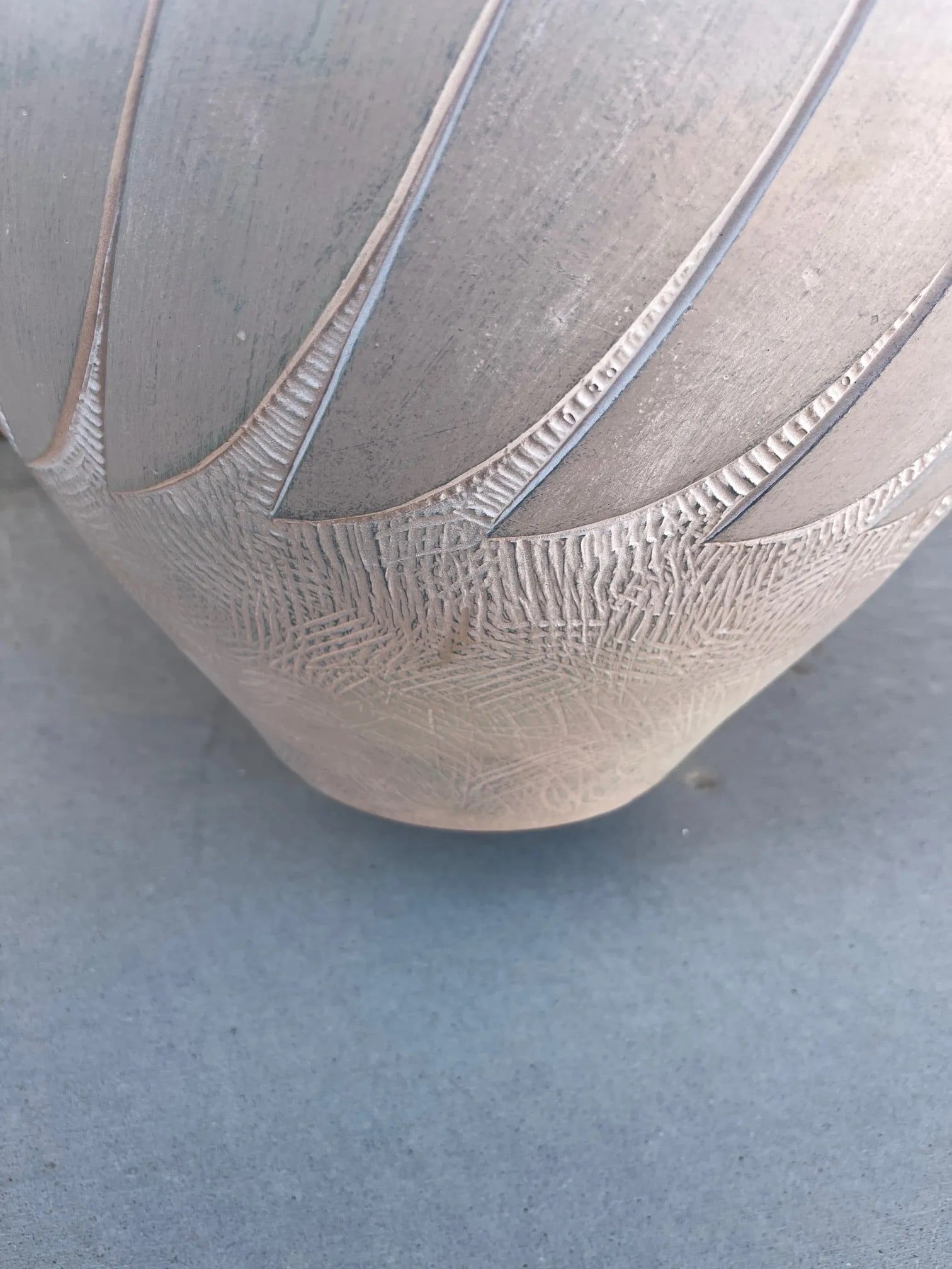 1980s Mid-Century Casual Lamps of California Gray Southwest Table Lamp - 3