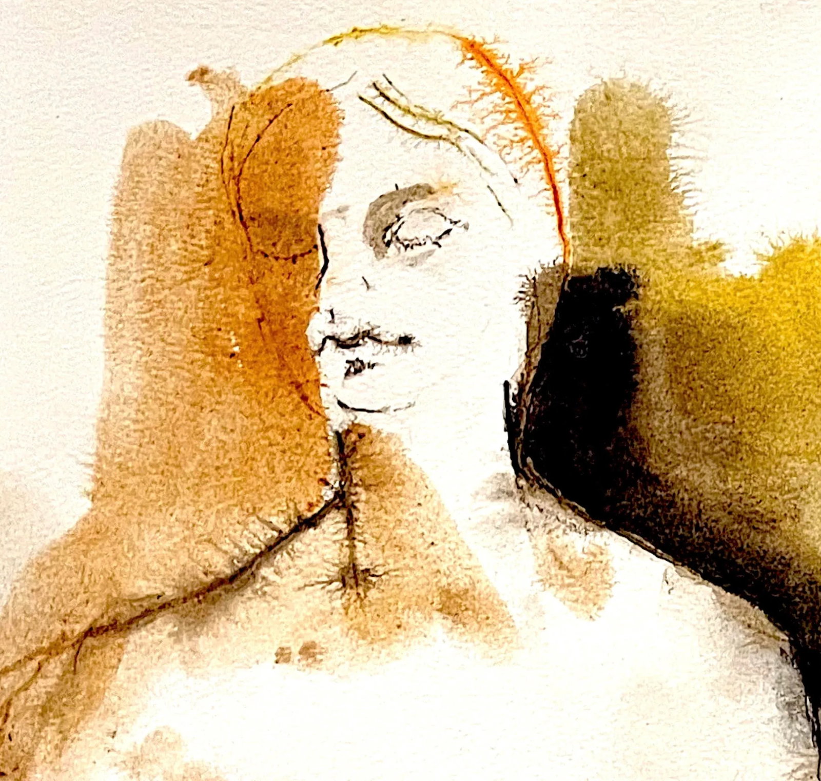 1973 Female Nude Watercolor Painting by Anne Breiholz, Framed - 7